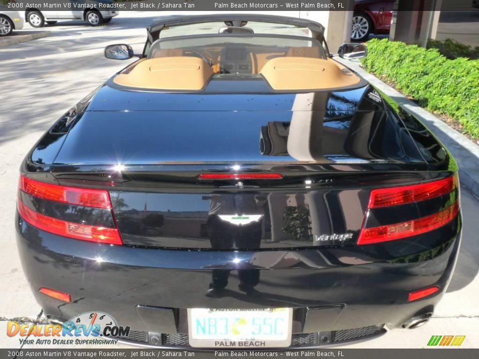 2008 Aston Martin V8 Vantage Roadster Jet Black / Sahara Tan Photo #5