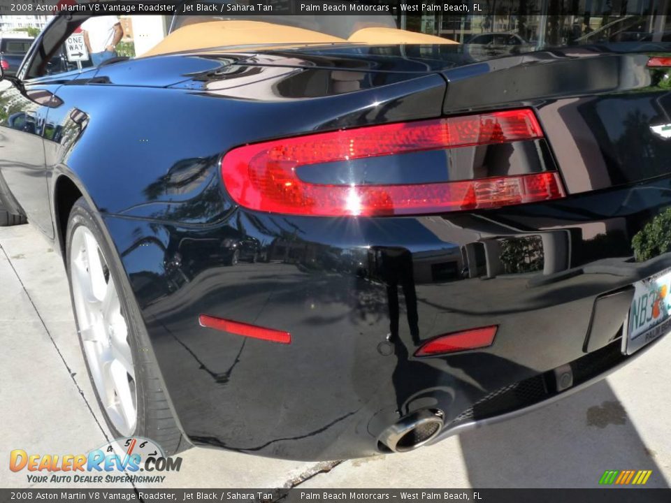 2008 Aston Martin V8 Vantage Roadster Jet Black / Sahara Tan Photo #6