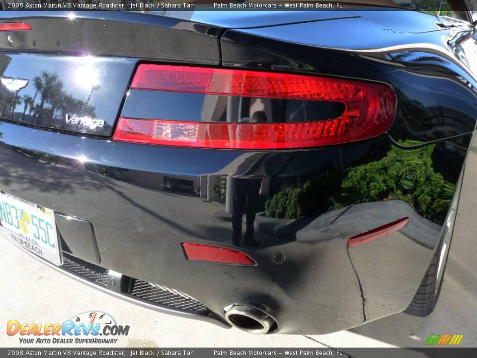 2008 Aston Martin V8 Vantage Roadster Jet Black / Sahara Tan Photo #7