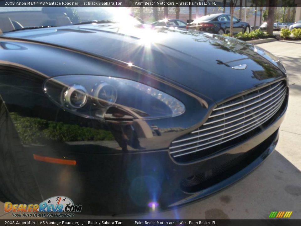 2008 Aston Martin V8 Vantage Roadster Jet Black / Sahara Tan Photo #8
