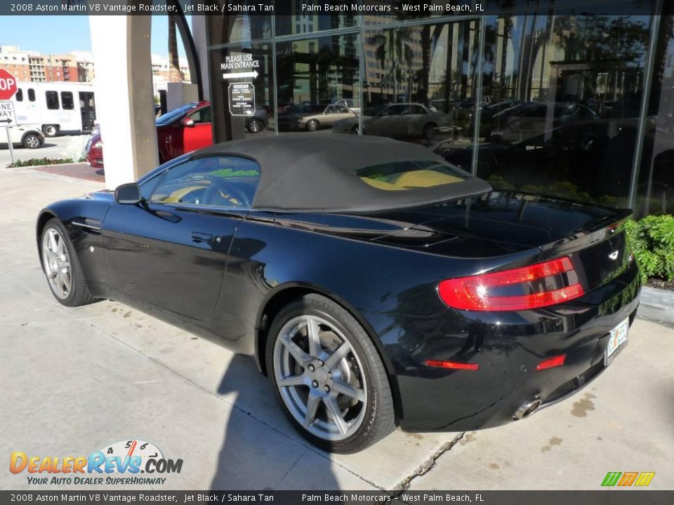 2008 Aston Martin V8 Vantage Roadster Jet Black / Sahara Tan Photo #14