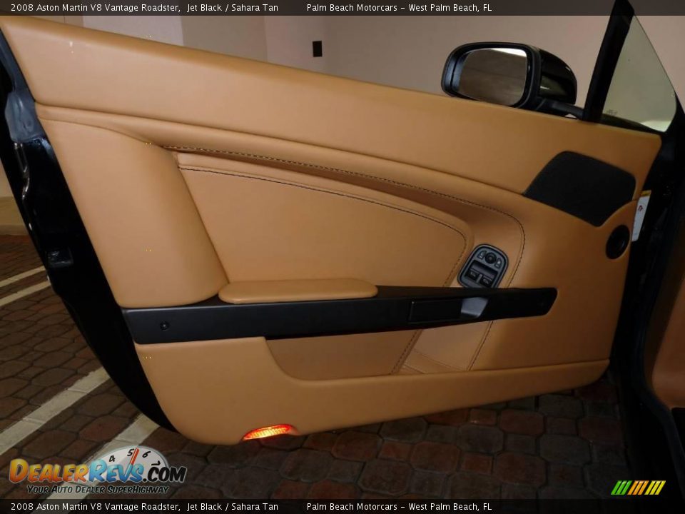 2008 Aston Martin V8 Vantage Roadster Jet Black / Sahara Tan Photo #16