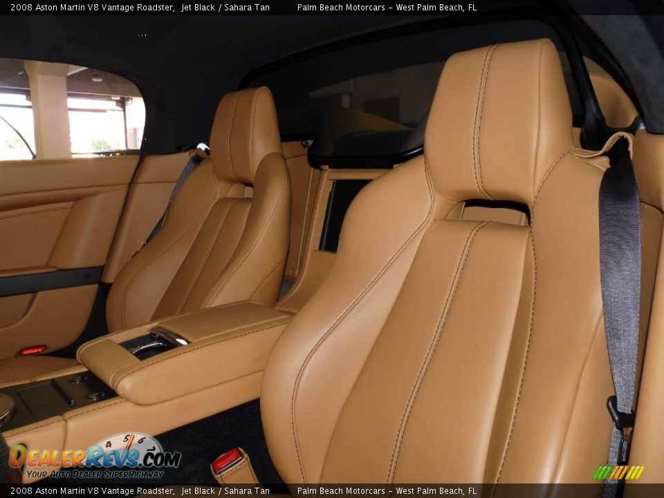 2008 Aston Martin V8 Vantage Roadster Jet Black / Sahara Tan Photo #18
