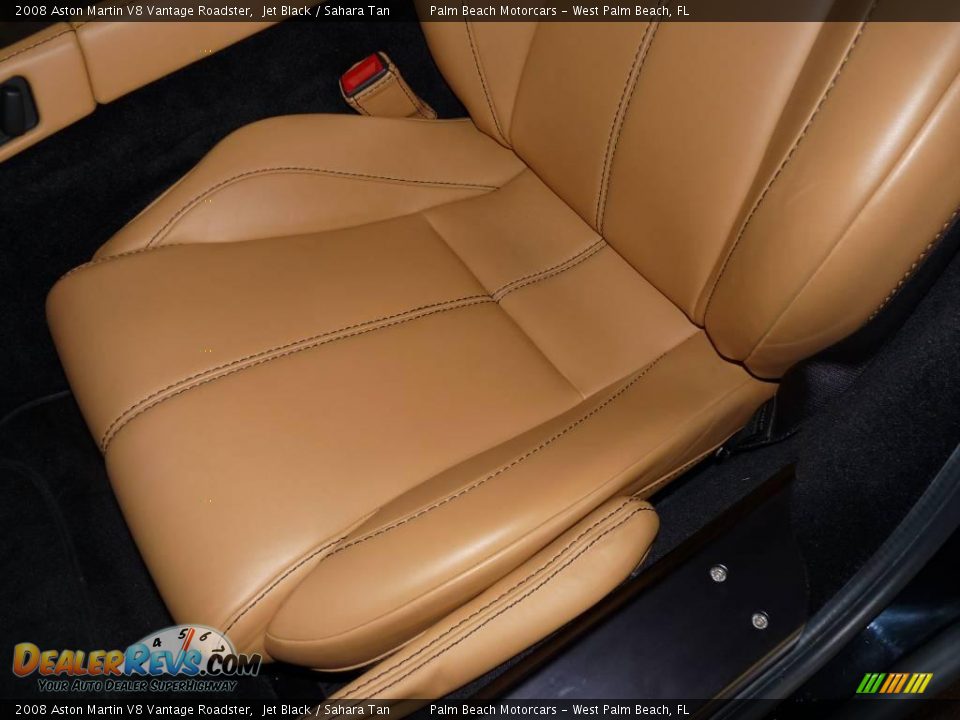 2008 Aston Martin V8 Vantage Roadster Jet Black / Sahara Tan Photo #19
