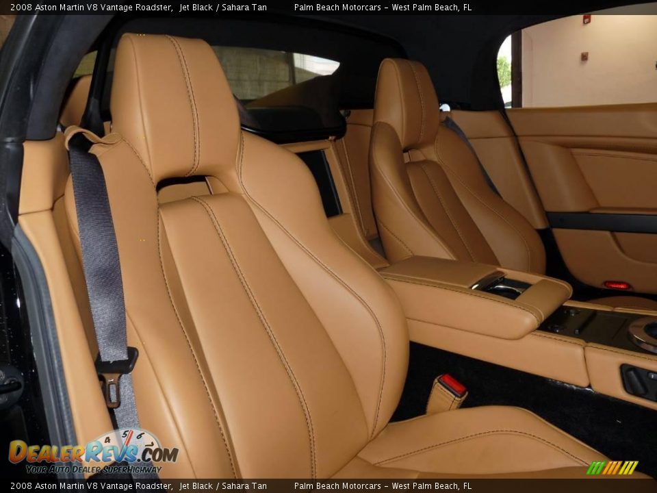 2008 Aston Martin V8 Vantage Roadster Jet Black / Sahara Tan Photo #22