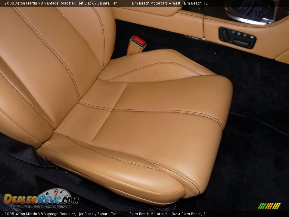 2008 Aston Martin V8 Vantage Roadster Jet Black / Sahara Tan Photo #23