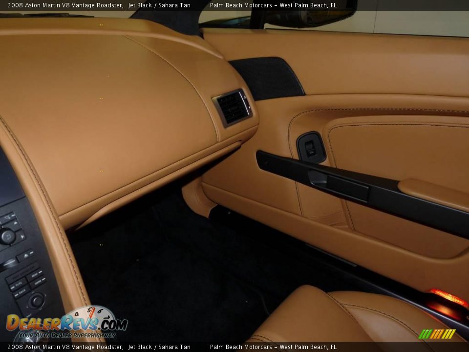 2008 Aston Martin V8 Vantage Roadster Jet Black / Sahara Tan Photo #24