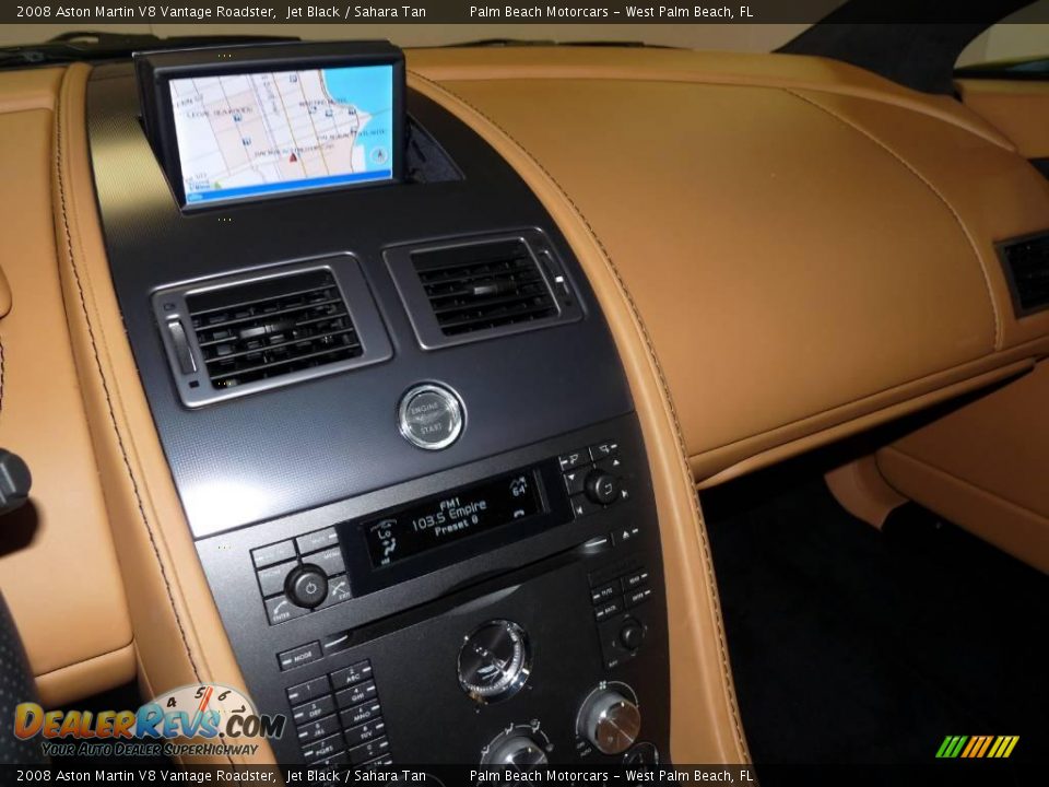 2008 Aston Martin V8 Vantage Roadster Jet Black / Sahara Tan Photo #25