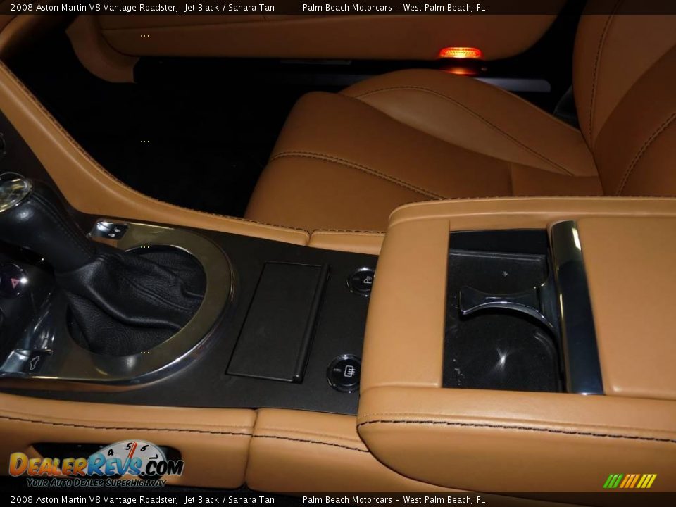 2008 Aston Martin V8 Vantage Roadster Jet Black / Sahara Tan Photo #27