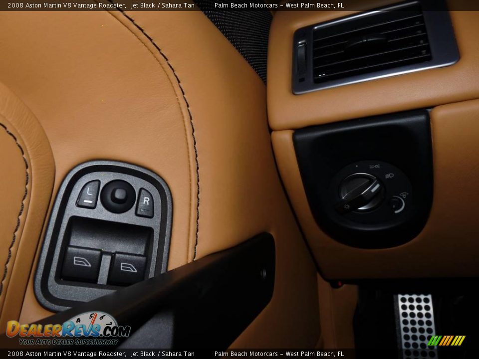 2008 Aston Martin V8 Vantage Roadster Jet Black / Sahara Tan Photo #31