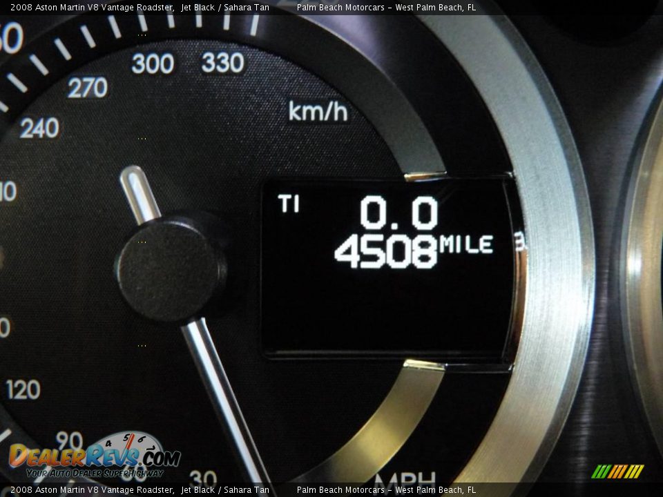 2008 Aston Martin V8 Vantage Roadster Jet Black / Sahara Tan Photo #35