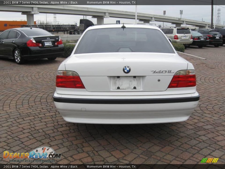 2001 BMW 7 Series 740iL Sedan Alpine White / Black Photo #6