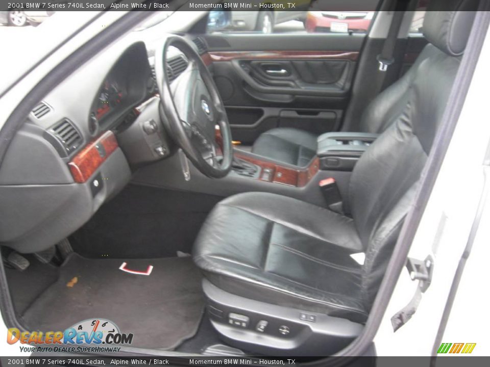 2001 BMW 7 Series 740iL Sedan Alpine White / Black Photo #13