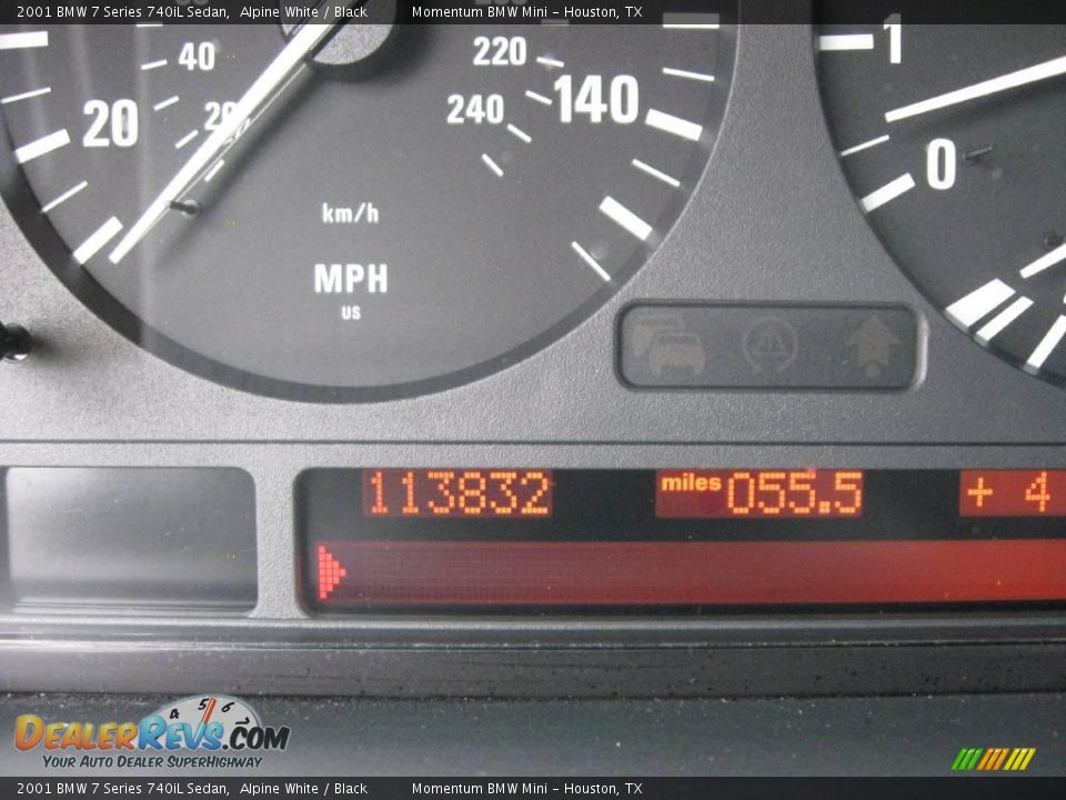 2001 BMW 7 Series 740iL Sedan Alpine White / Black Photo #17