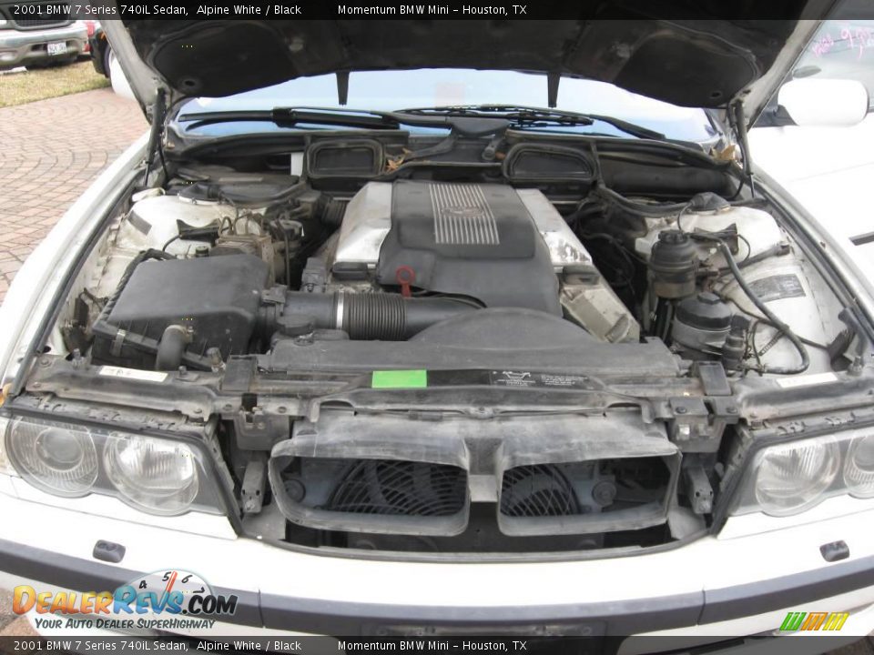 2001 BMW 7 Series 740iL Sedan Alpine White / Black Photo #19