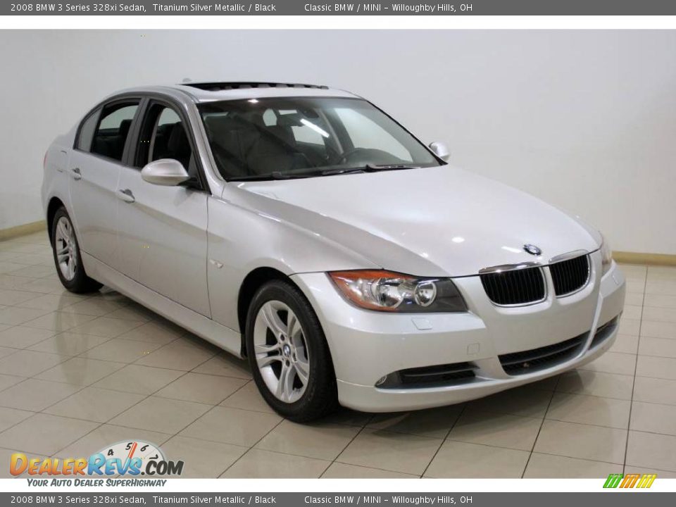 2008 BMW 3 Series 328xi Sedan Titanium Silver Metallic / Black Photo #1