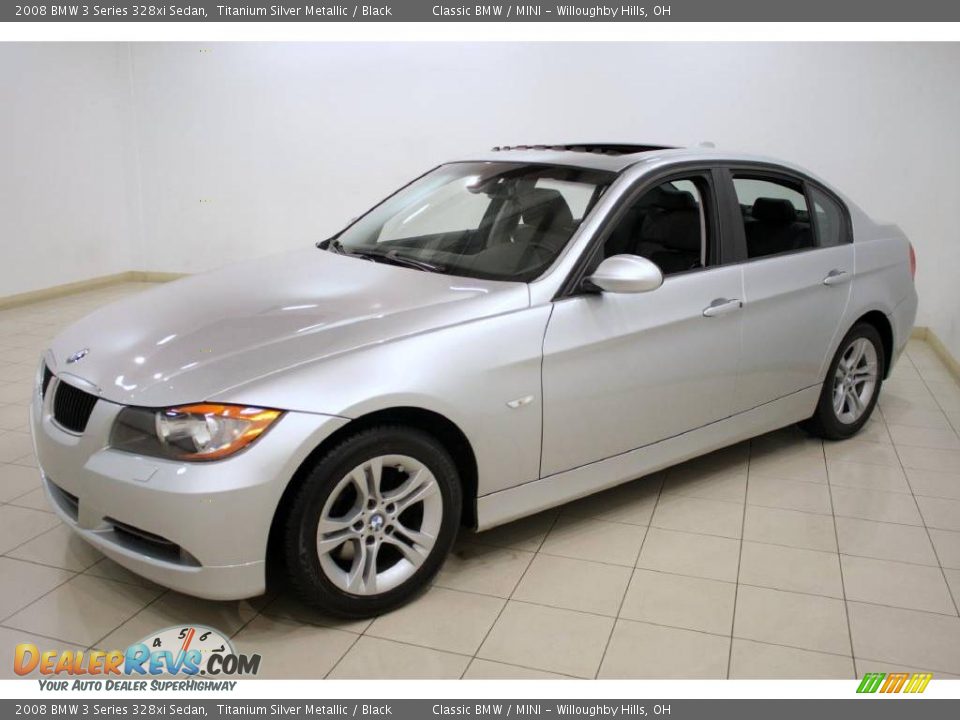 2008 BMW 3 Series 328xi Sedan Titanium Silver Metallic / Black Photo #3