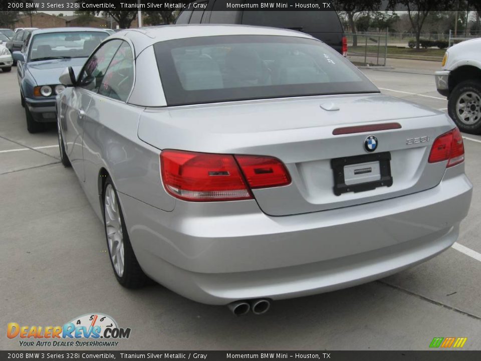 2008 BMW 3 Series 328i Convertible Titanium Silver Metallic / Gray Photo #2