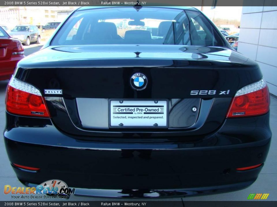 2008 BMW 5 Series 528xi Sedan Jet Black / Black Photo #4