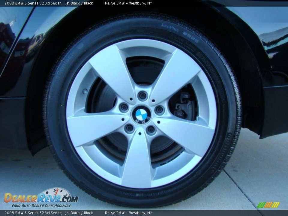 2008 BMW 5 Series 528xi Sedan Jet Black / Black Photo #6