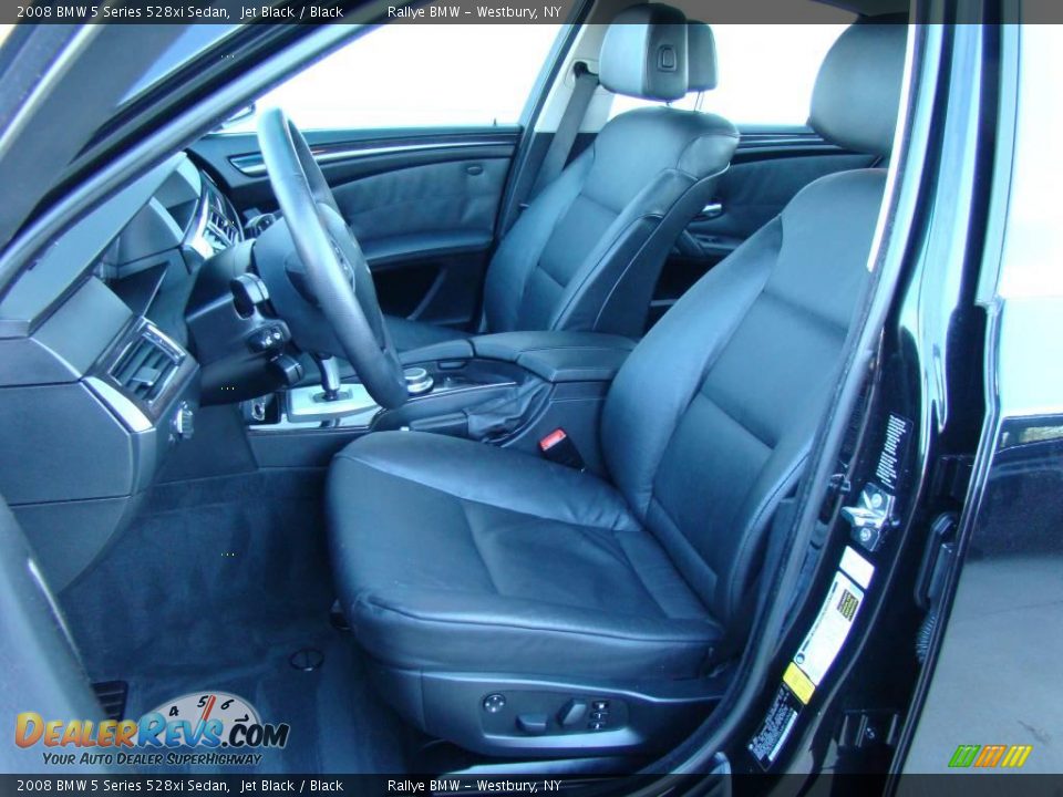 2008 BMW 5 Series 528xi Sedan Jet Black / Black Photo #8