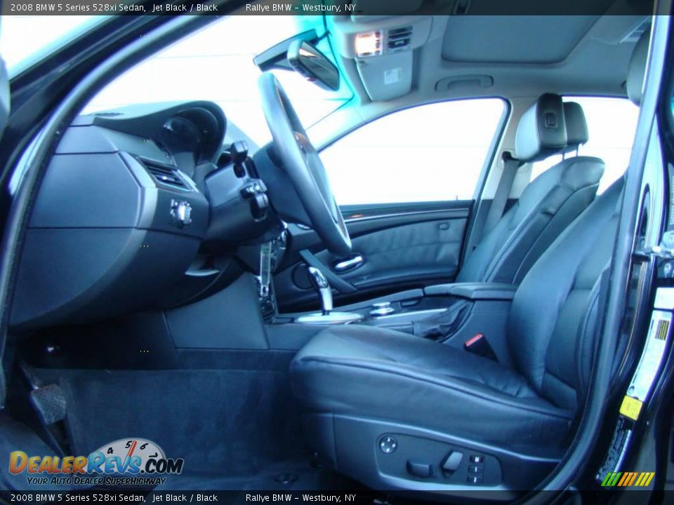 2008 BMW 5 Series 528xi Sedan Jet Black / Black Photo #9