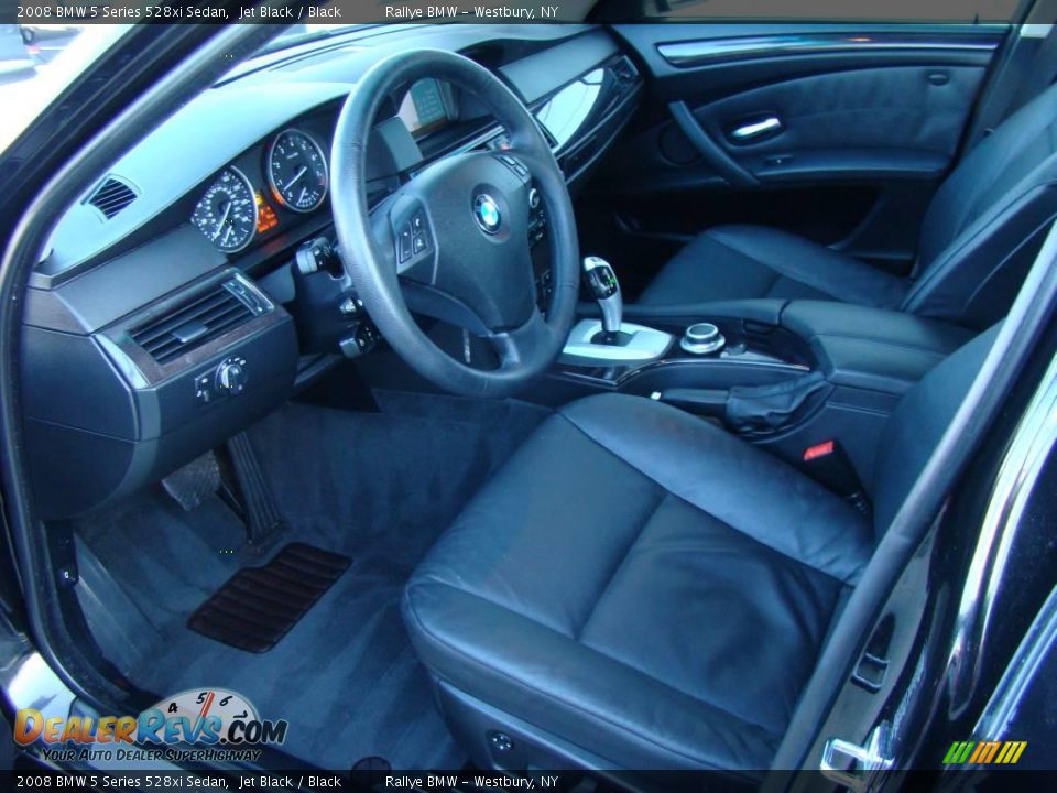2008 BMW 5 Series 528xi Sedan Jet Black / Black Photo #10