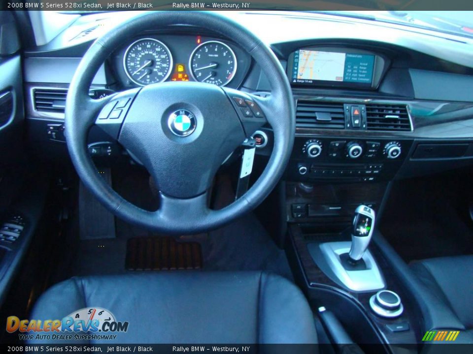 2008 BMW 5 Series 528xi Sedan Jet Black / Black Photo #12