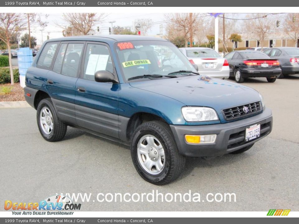 1999 Toyota RAV4 Mystic Teal Mica / Gray Photo #1