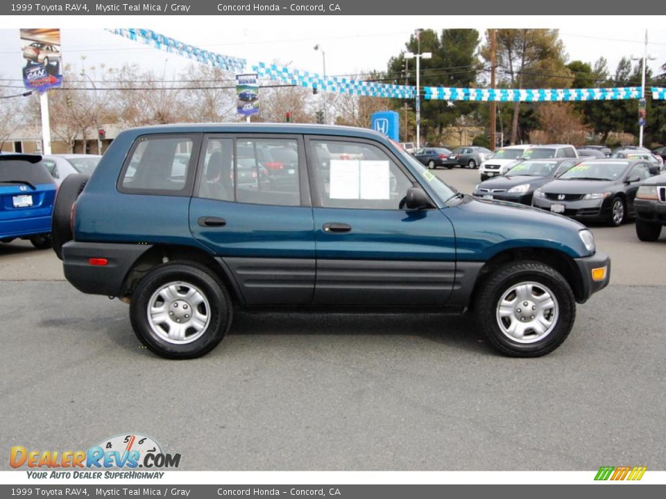 1999 Toyota RAV4 Mystic Teal Mica / Gray Photo #2