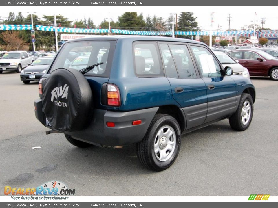 1999 Toyota RAV4 Mystic Teal Mica / Gray Photo #3