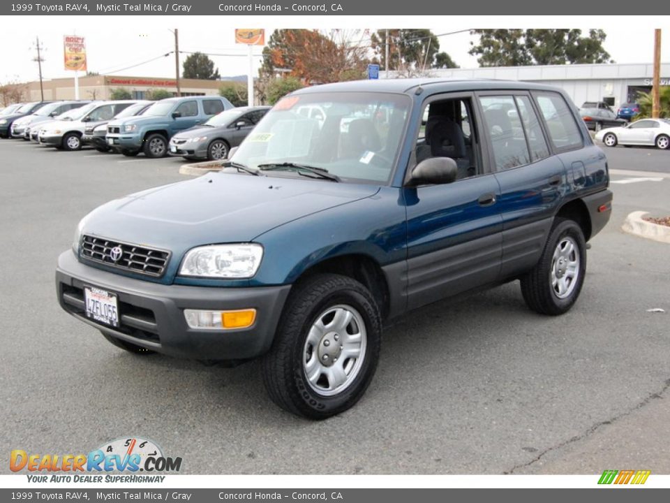 1999 Toyota RAV4 Mystic Teal Mica / Gray Photo #7