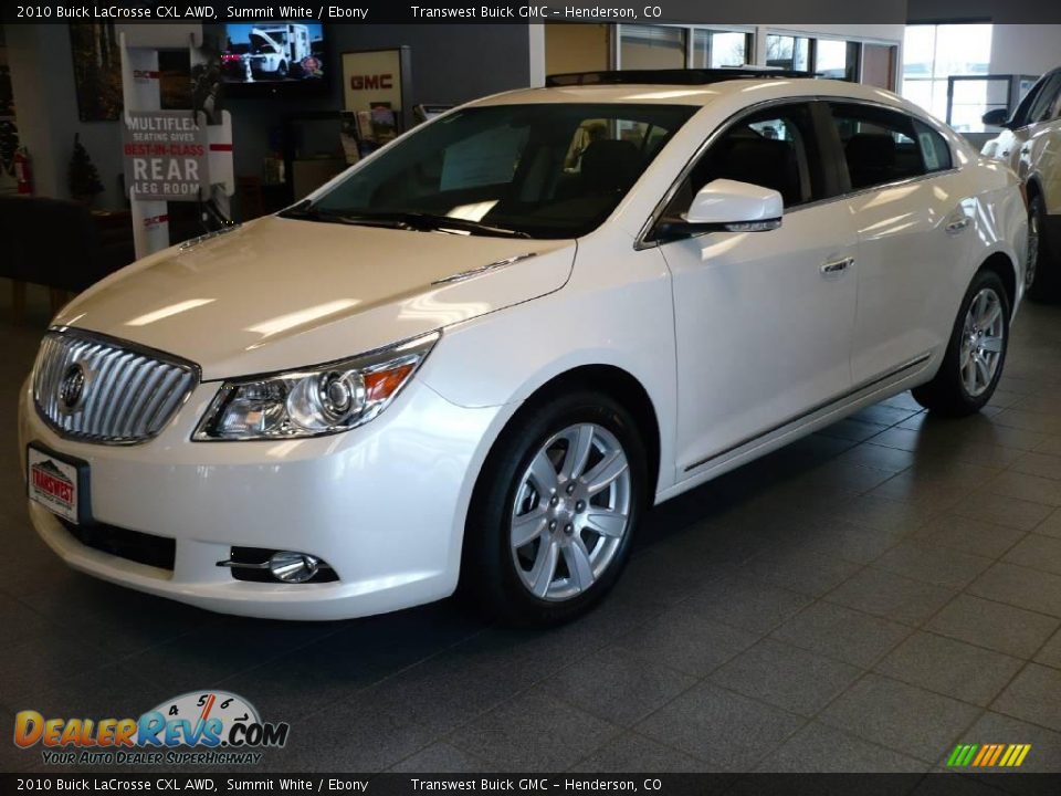 2010 Buick LaCrosse CXL AWD Summit White / Ebony Photo #1