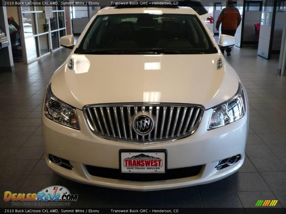 2010 Buick LaCrosse CXL AWD Summit White / Ebony Photo #2