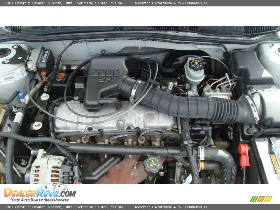 2001 Chevrolet Cavalier LS Sedan Ultra Silver Metallic / Medium Gray Photo #22