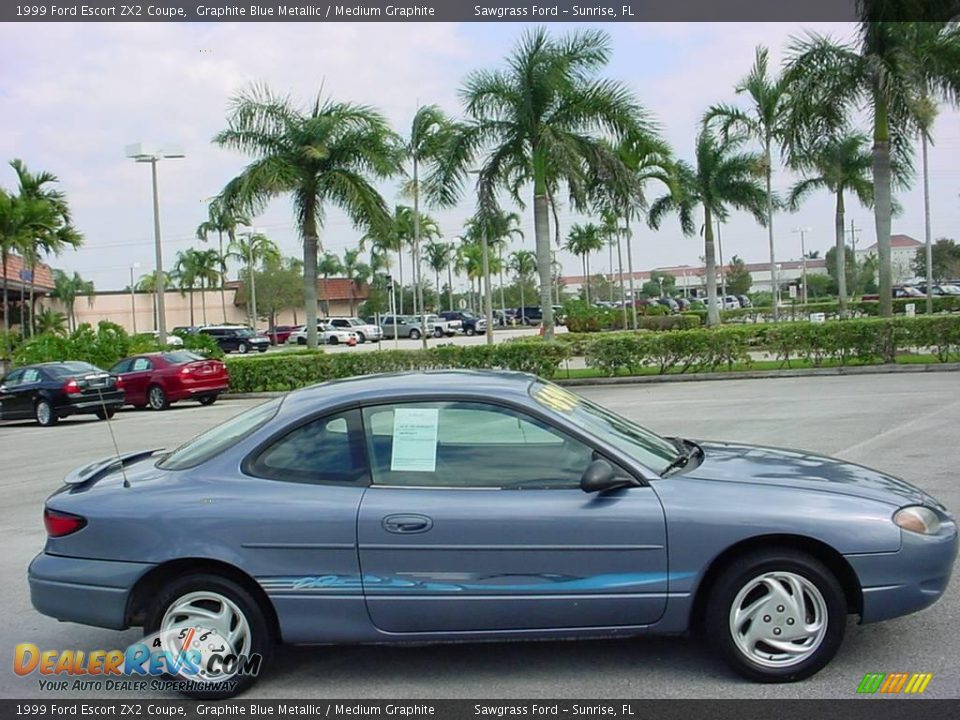 1999 Ford Escort ZX2 Coupe Graphite Blue Metallic / Medium Graphite Photo #2
