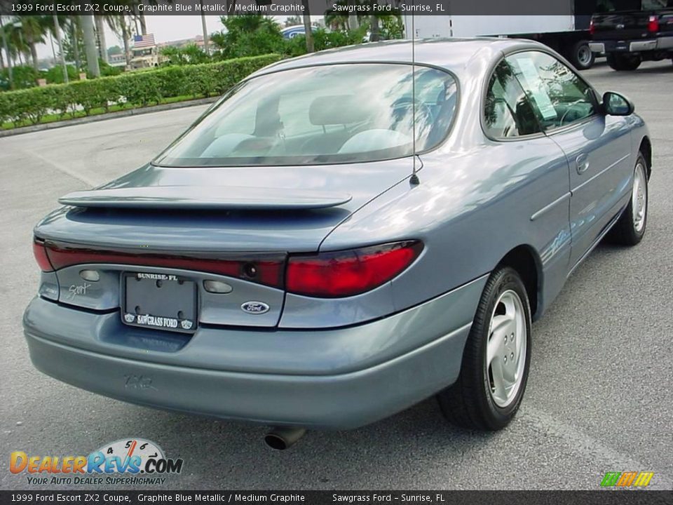 1999 Ford Escort ZX2 Coupe Graphite Blue Metallic / Medium Graphite Photo #3