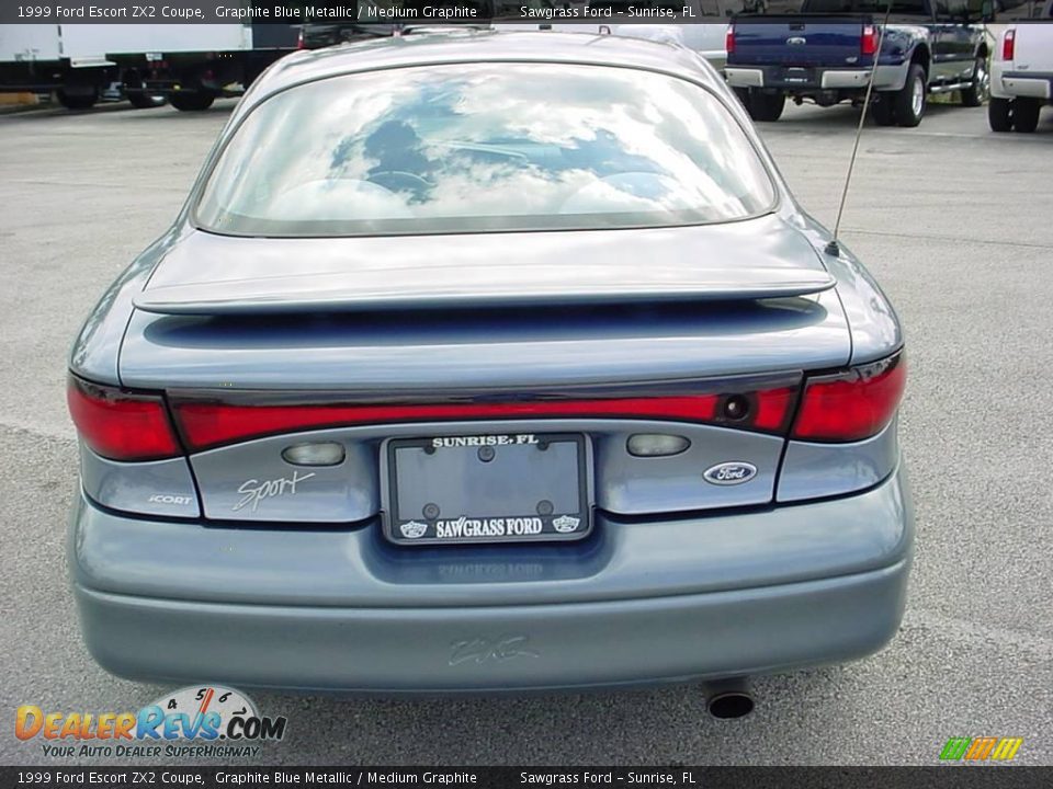 1999 Ford Escort ZX2 Coupe Graphite Blue Metallic / Medium Graphite Photo #4