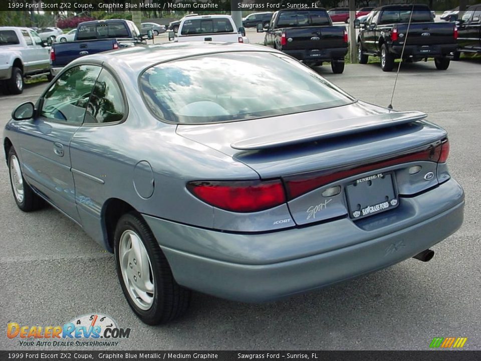 1999 Ford Escort ZX2 Coupe Graphite Blue Metallic / Medium Graphite Photo #5