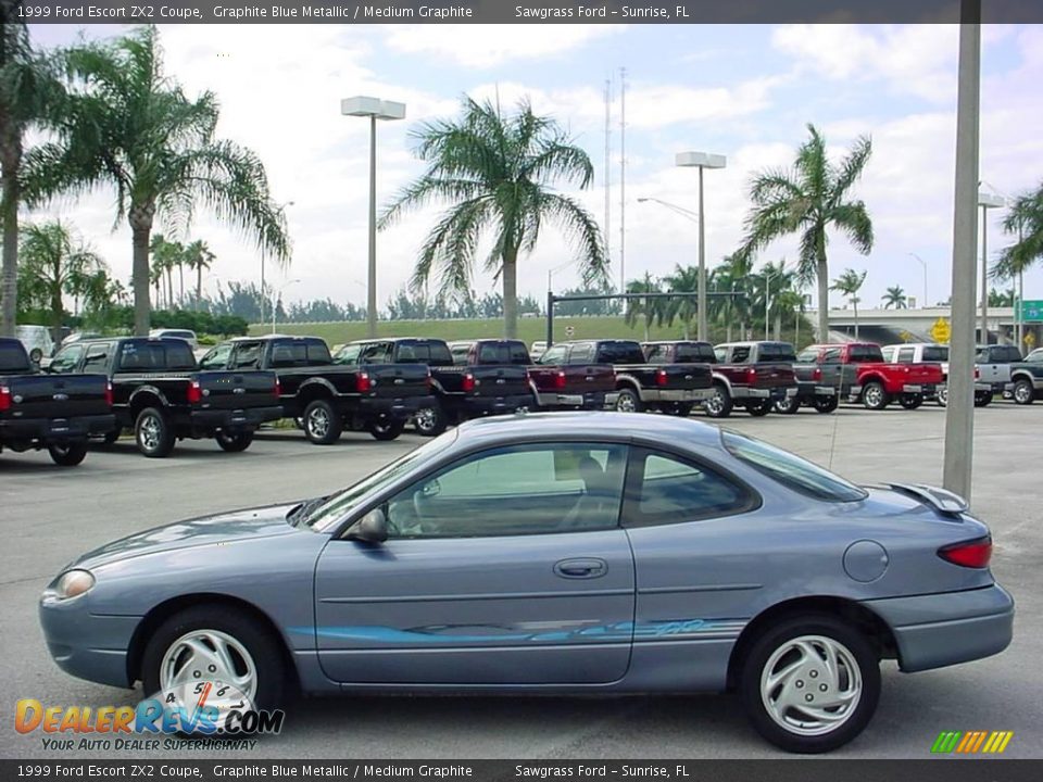 1999 Ford Escort ZX2 Coupe Graphite Blue Metallic / Medium Graphite Photo #6