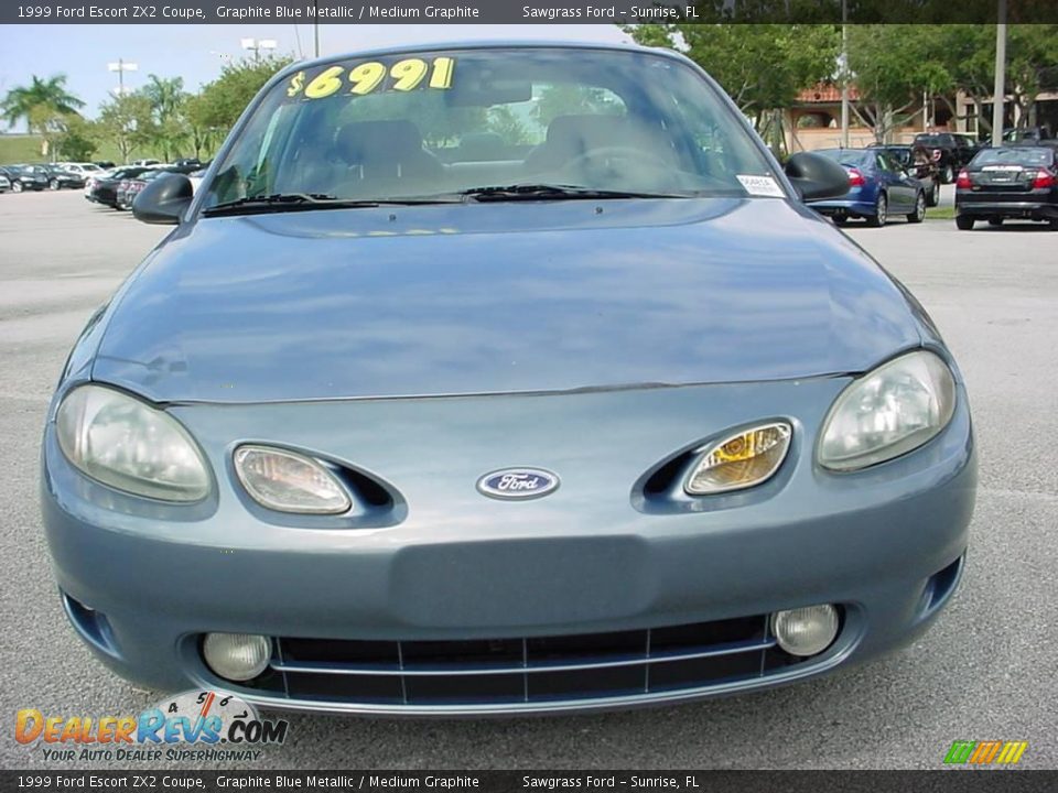 1999 Ford Escort ZX2 Coupe Graphite Blue Metallic / Medium Graphite Photo #8