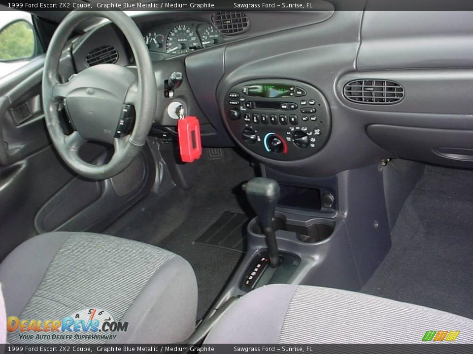 1999 Ford Escort ZX2 Coupe Graphite Blue Metallic / Medium Graphite Photo #13