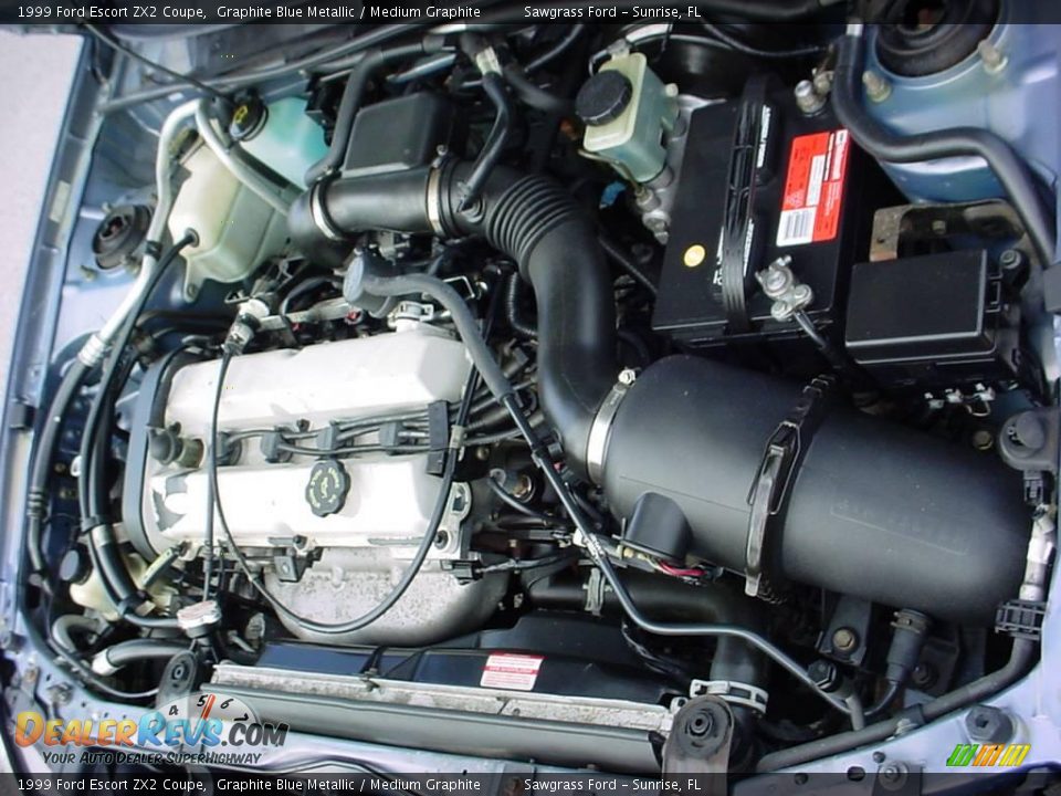 1999 Ford Escort ZX2 Coupe Graphite Blue Metallic / Medium Graphite Photo #15