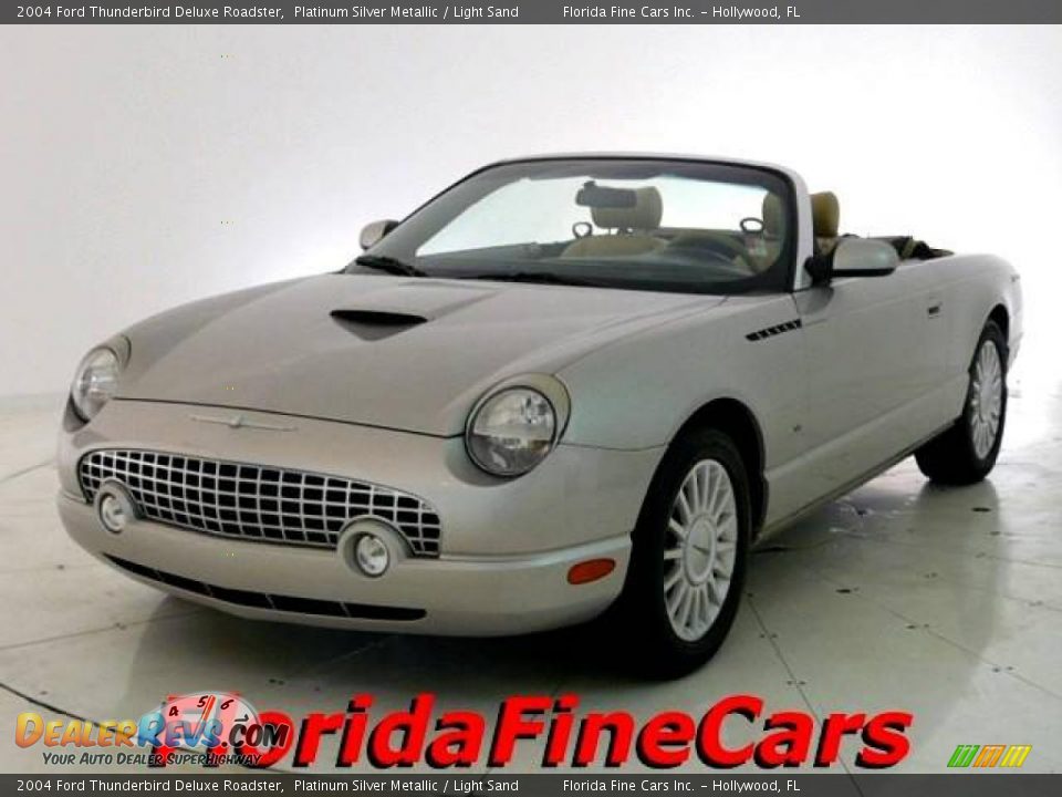 2004 Ford Thunderbird Deluxe Roadster Platinum Silver Metallic / Light Sand Photo #1