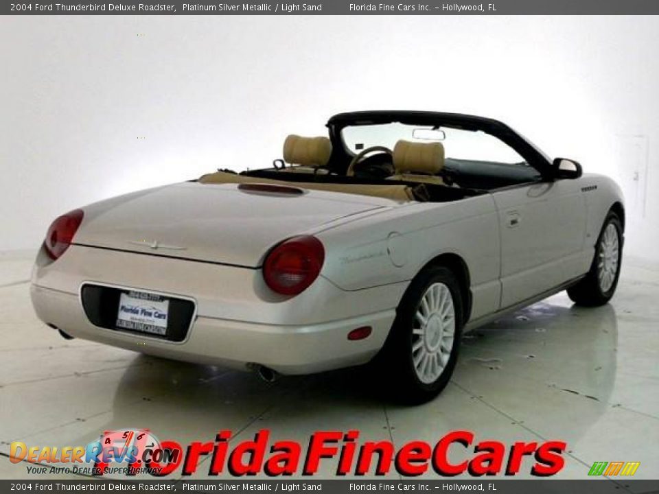 2004 Ford Thunderbird Deluxe Roadster Platinum Silver Metallic / Light Sand Photo #2