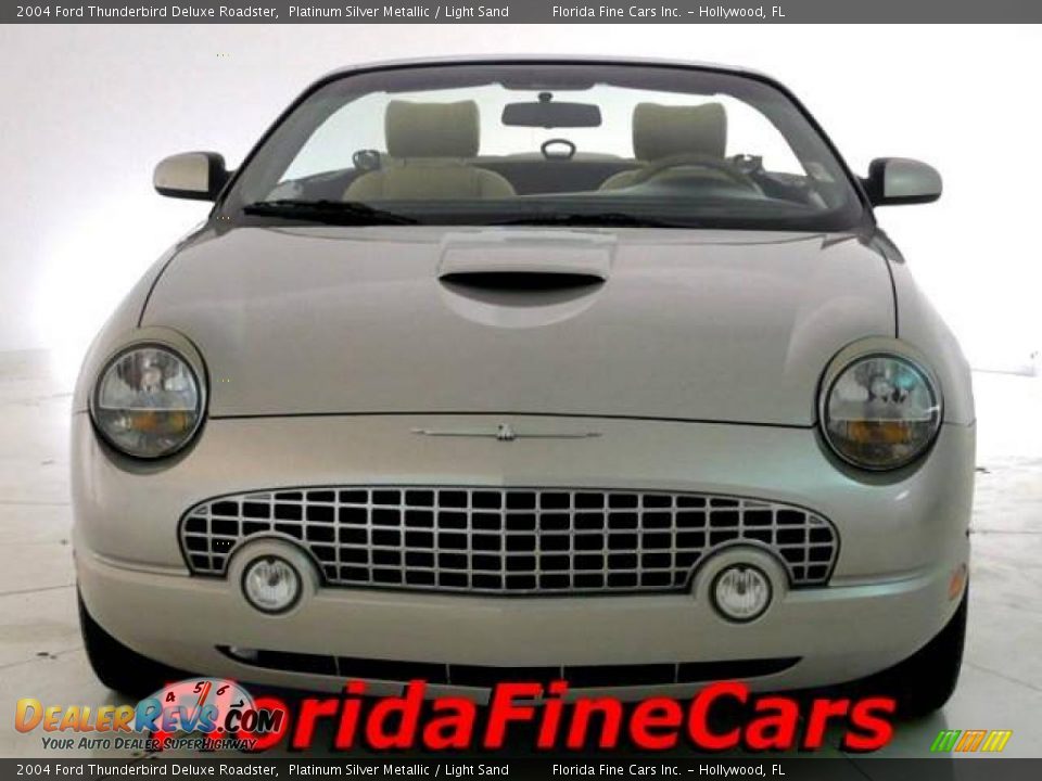 2004 Ford Thunderbird Deluxe Roadster Platinum Silver Metallic / Light Sand Photo #5