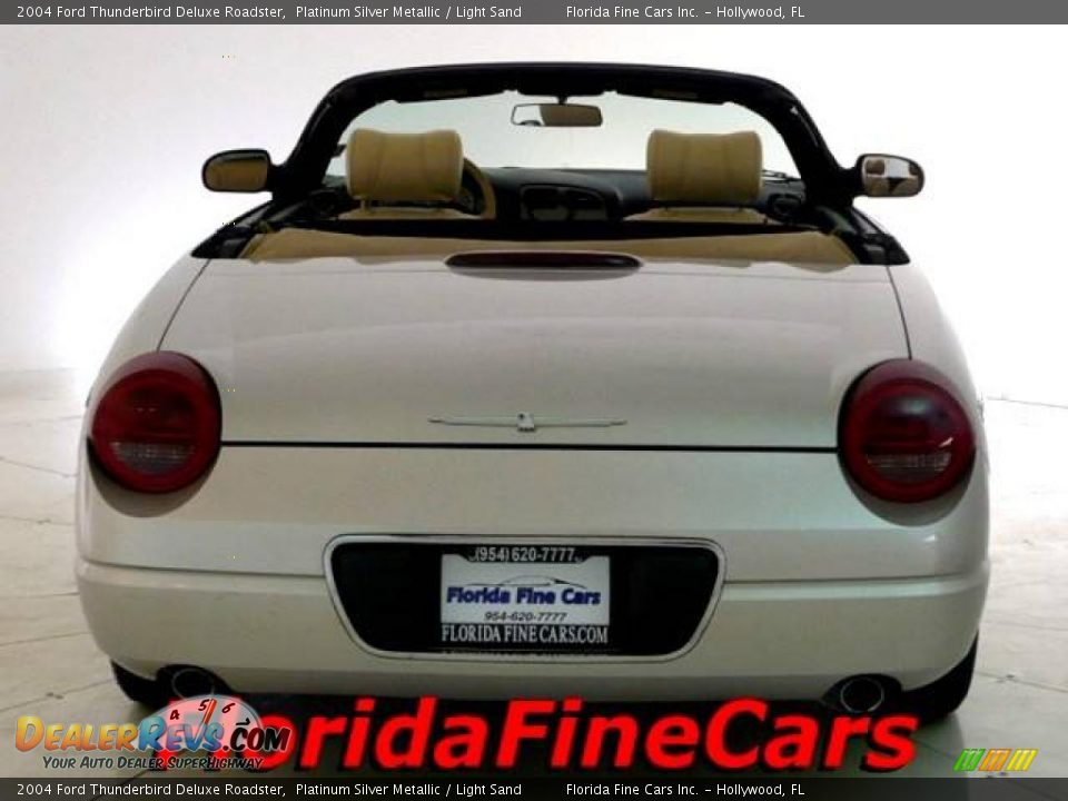 2004 Ford Thunderbird Deluxe Roadster Platinum Silver Metallic / Light Sand Photo #6