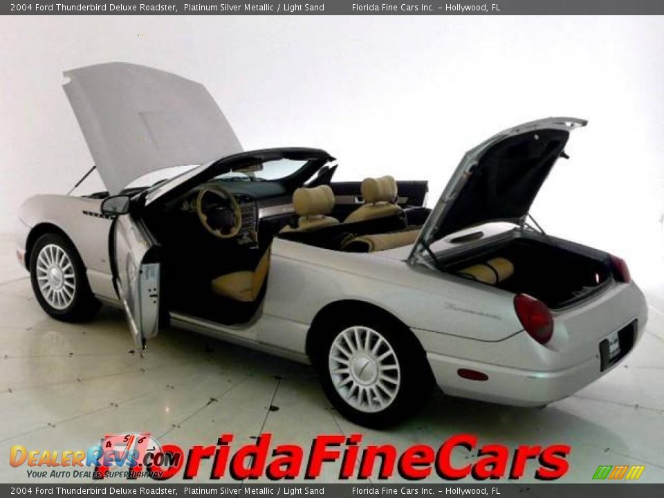 2004 Ford Thunderbird Deluxe Roadster Platinum Silver Metallic / Light Sand Photo #8