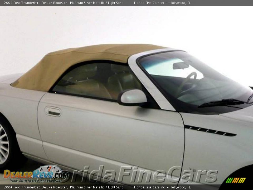 2004 Ford Thunderbird Deluxe Roadster Platinum Silver Metallic / Light Sand Photo #9