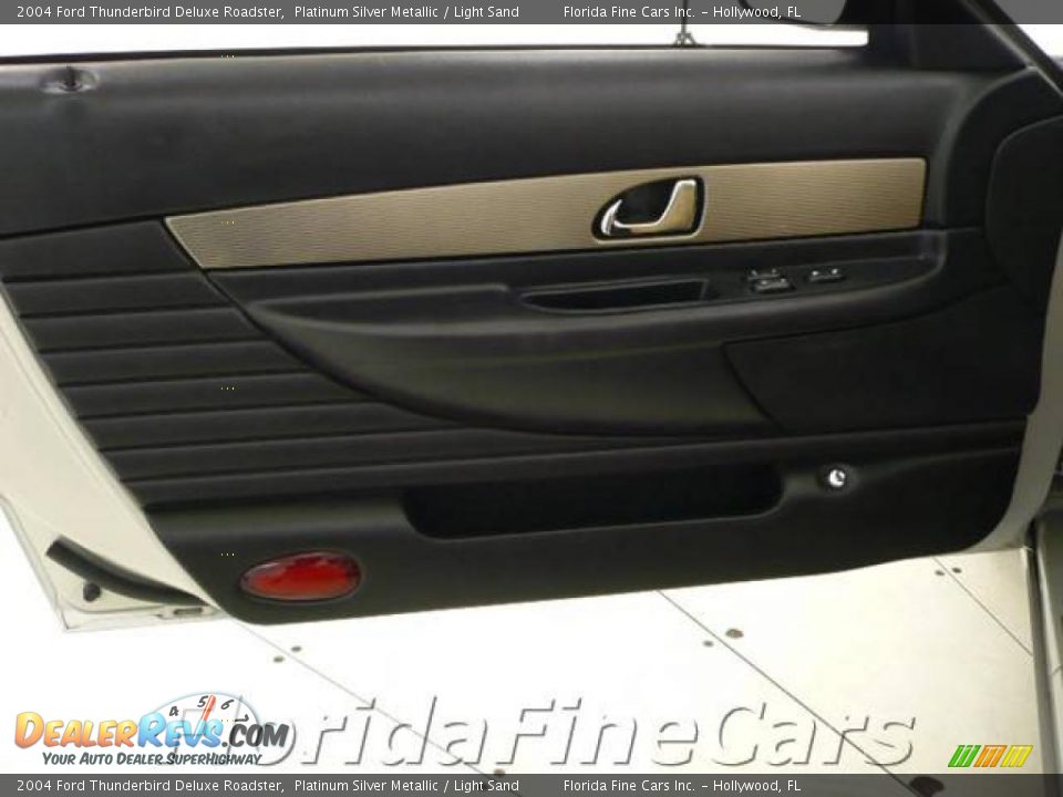 2004 Ford Thunderbird Deluxe Roadster Platinum Silver Metallic / Light Sand Photo #12